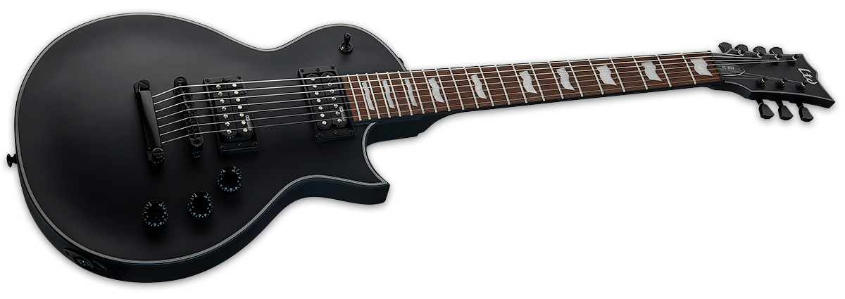 Ltd Ec-257 7c Hh Ht Jat - Black Satin - 7-saitige E-Gitarre - Variation 1