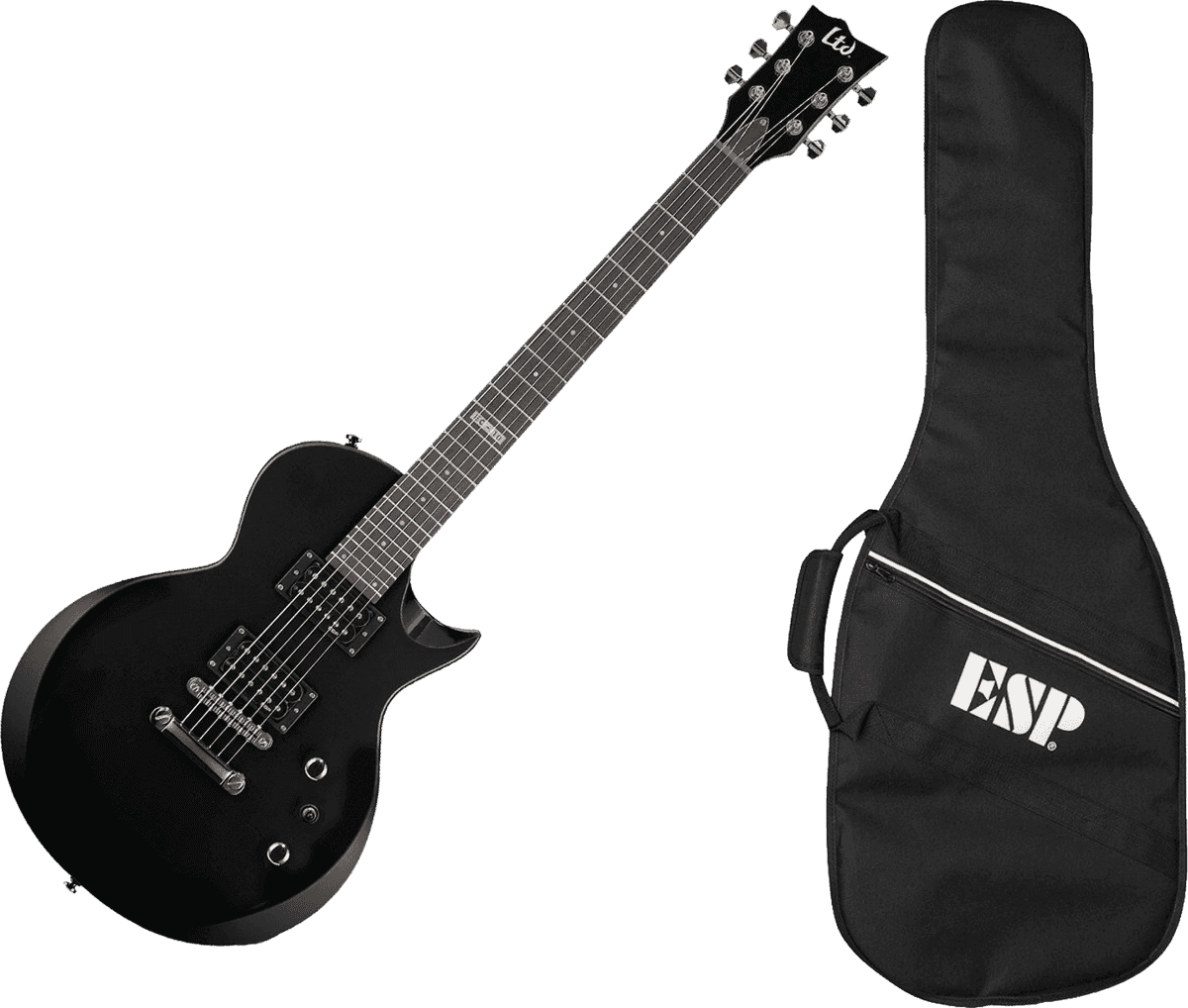 Ltd Ec-10 Kit Hh Ht Rw +housse - Black - Single-Cut-E-Gitarre - Variation 1