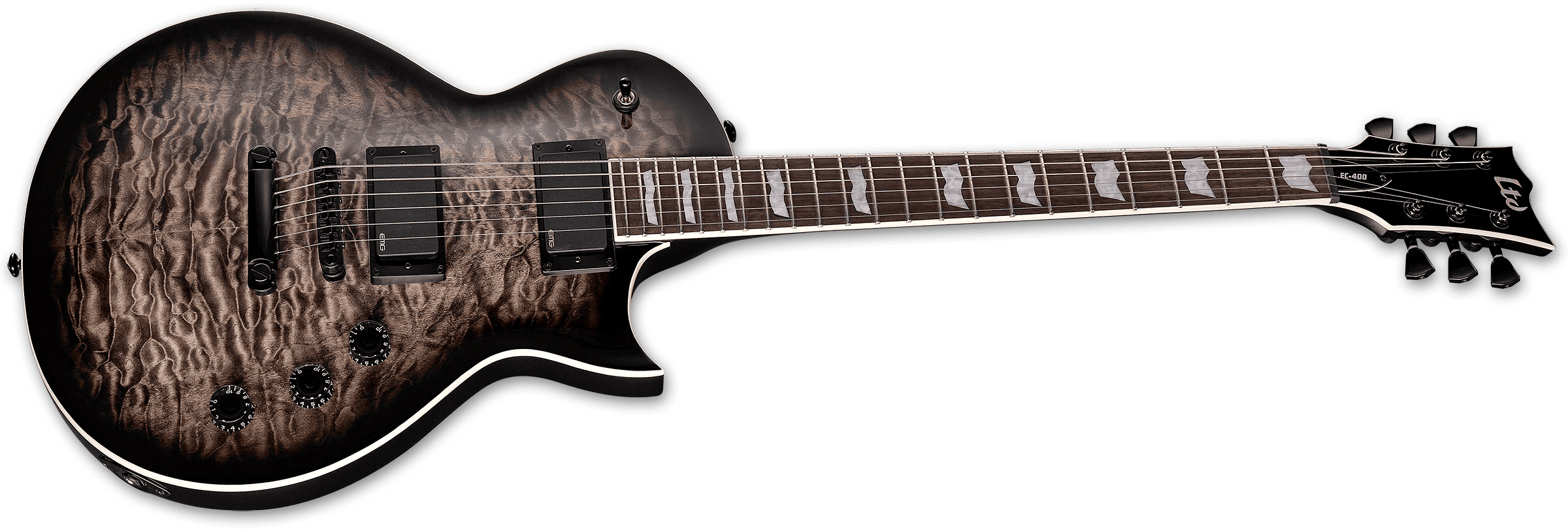 Ltd Ec400qm 2h Emg Ht Rw - See Through Black Sunburst - Single-Cut-E-Gitarre - Variation 1