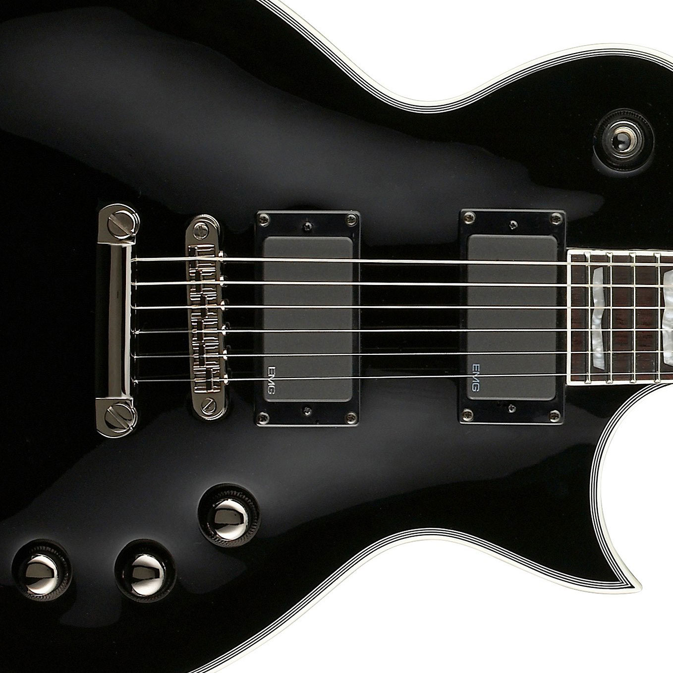 Ltd Ec-401 Hh Emg Ht Rw - Black - Single-Cut-E-Gitarre - Variation 1