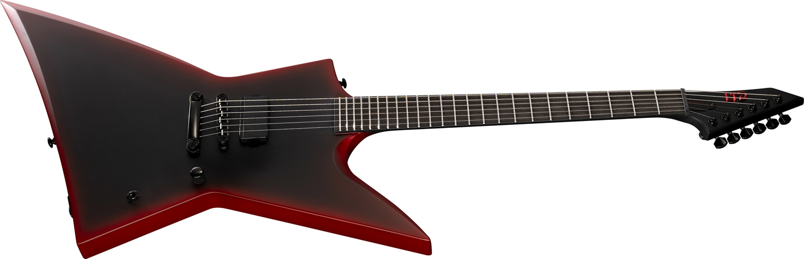 Ltd Exl Black Metal Series Ht 1h Eb - Black Red Burst Satin - E-Gitarre aus Metall - Variation 2
