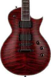 Single-cut-e-gitarre Ltd EC-1000QM EMG Deluxe - See thru black cherry