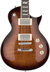 Single-cut-e-gitarre Ltd EC-256FM - Dark brown sunburst