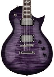Single-cut-e-gitarre Ltd EC-256FM - See thru purple sunburst