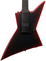 E-gitarre aus metall Ltd EXL-7 Black Metal Series - Black Red Burst Satin