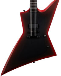 E-gitarre aus metall Ltd EXL Black Metal Series - Black Red Burst Satin