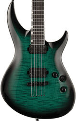 Double cut e-gitarre Ltd H3-1000 - Black turquoise burst