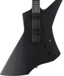 E-gitarre aus metall Ltd James Hetfield Snakebyte - Black satin