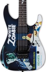 E-gitarre in str-form Ltd Kirk Hammett KH-WZ - Black with white zombie graphic