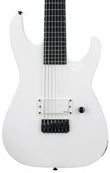 7-saitige e-gitarre Ltd M-7BHT Baritone Arctic Metal - Snow white satin