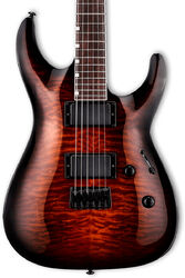 E-gitarre in str-form Ltd MH-200HT QM - dark brown sunburst