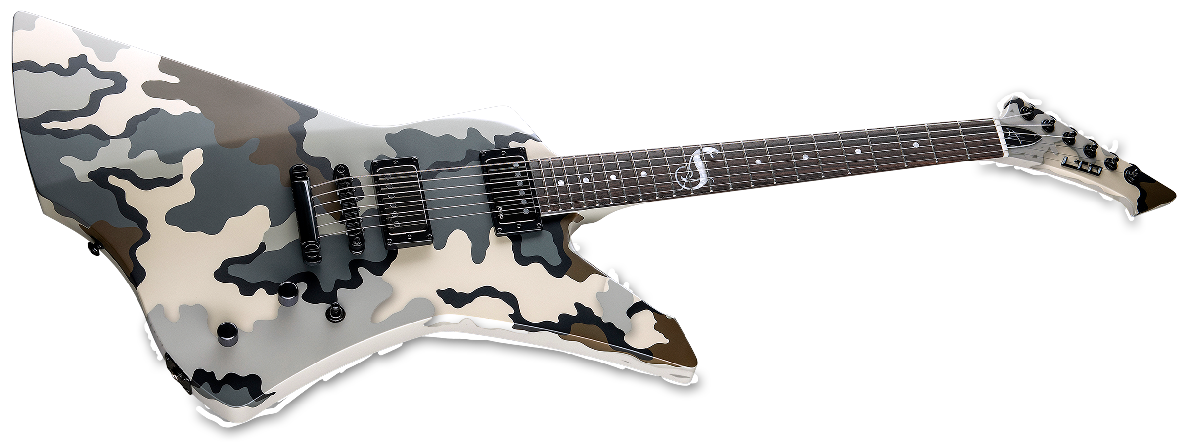 Ltd James Hetfield Snakebyte Camo Signature 2h Emg Ht Eb - Kuiu Camo Satin - E-Gitarre aus Metall - Variation 1