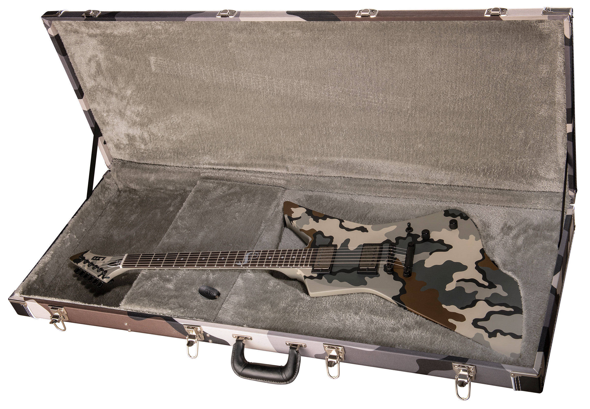 Ltd James Hetfield Snakebyte Camo Signature 2h Emg Ht Eb - Kuiu Camo Satin - E-Gitarre aus Metall - Variation 4