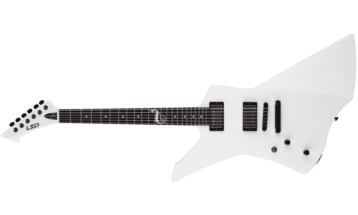 Ltd James Hetfield Snakebyte Lh Gaucher Hh Emg Ht Eb - Snow White - E-Gitarre für Linkshänder - Variation 1