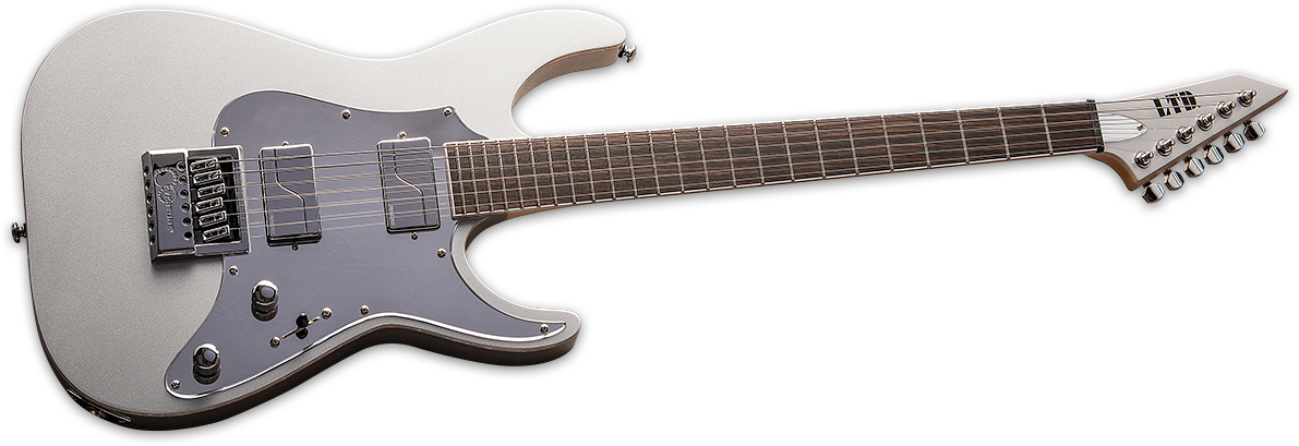 Ltd Ken Susi Ks M-6 Evertune Signature Hh Fishman Fluence Ht Eb - Metallic Silver - E-Gitarre in Str-Form - Variation 1