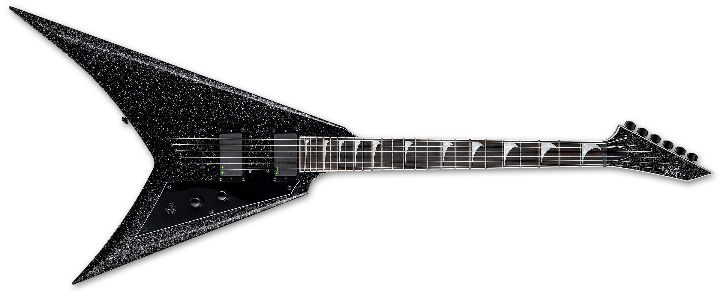 Ltd Kh-v 602 Kirk Hammett Signature Hh Ht Eb - Black Sparkle - E-Gitarre aus Metall - Variation 2
