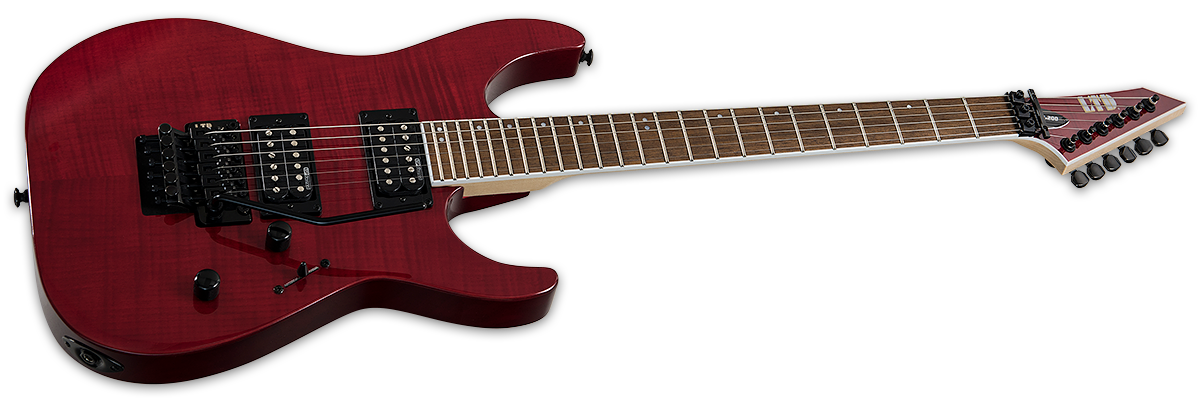 Ltd M-200fm Hh Fr Jat - See Thru Red - E-Gitarre in Str-Form - Variation 1