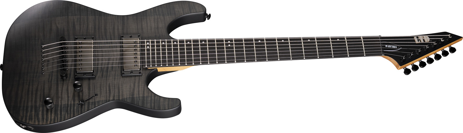 Ltd M-207 Baritone Dx 7-cordes Ht Hh Rw - See Thru Black Satin - E-Gitarre in Str-Form - Variation 2