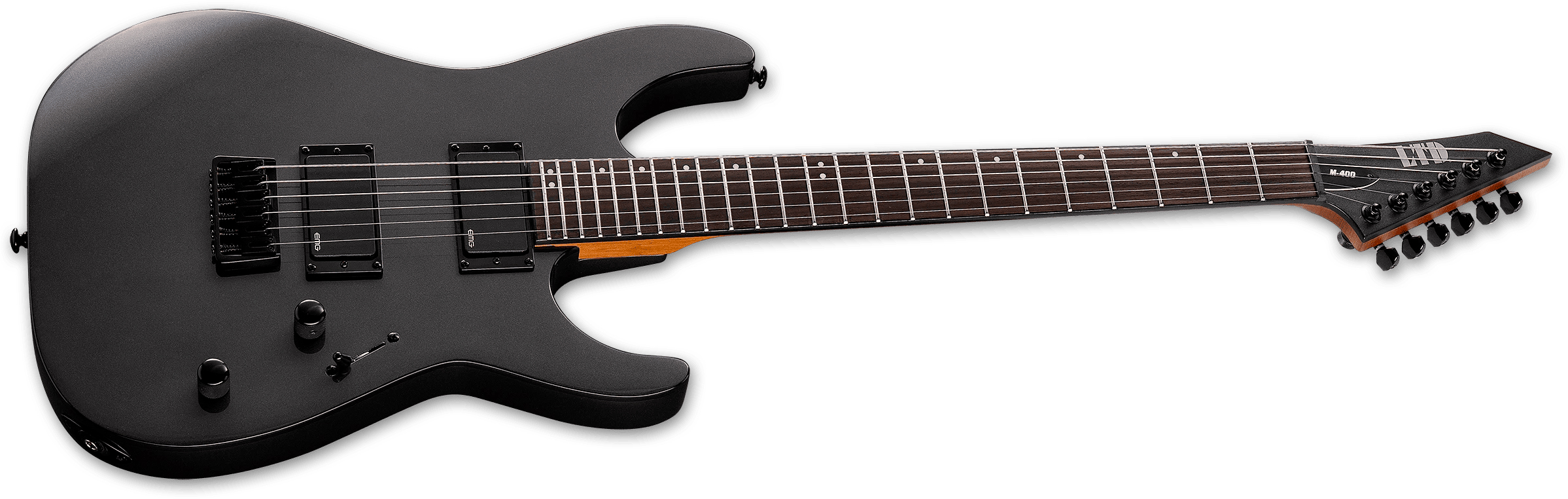 Ltd M400ht 2h Emg Ht Rw - Charcoal Metallic - E-Gitarre in Str-Form - Variation 1