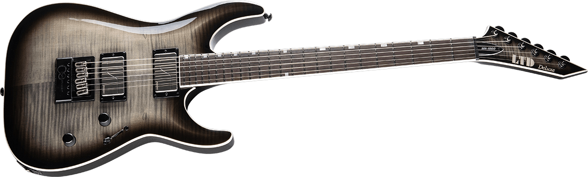 Ltd Mh-1000 Deluxe Evertune Fishman Hh Eb - Charcoal Burst - E-Gitarre aus Metall - Variation 2