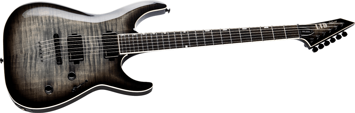 Ltd Mh-1000 Deluxe Hardtail Fishman Hh Eb - Charcoal Burst - E-Gitarre aus Metall - Variation 2