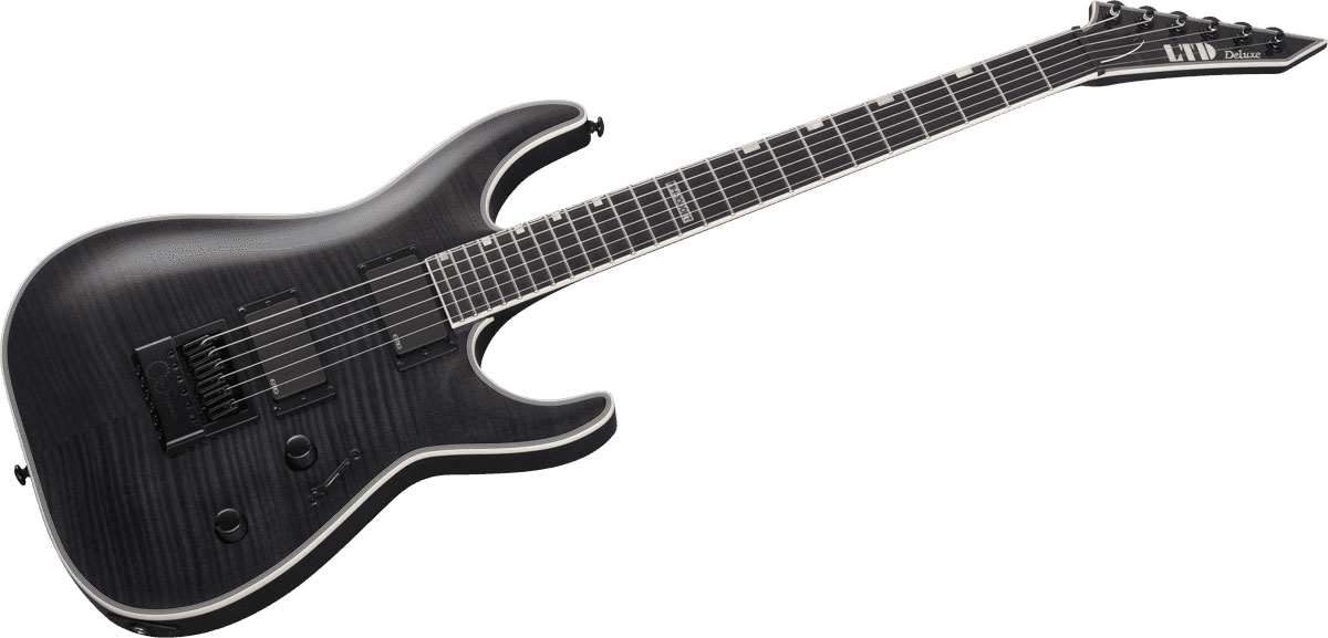 Ltd Mh-1000 Evertune Hh Emg Ht Eb - See Thru Black - E-Gitarre in Str-Form - Variation 2
