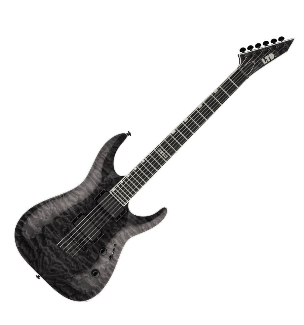 Ltd Mh-401nt Emg - See Thru Black - E-Gitarre in Str-Form - Variation 5