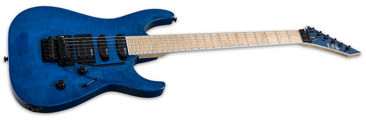 Ltd Mh203qm Hss Fr Mn - See Thru Blue - E-Gitarre in Str-Form - Variation 1