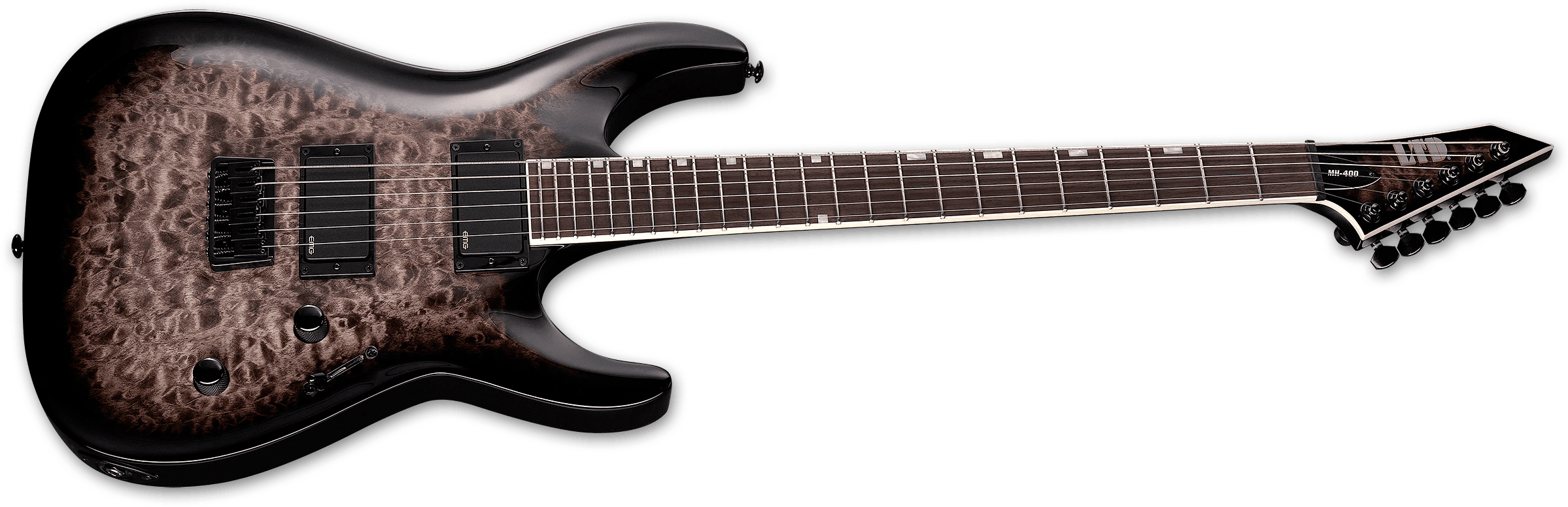 Ltd Mh400 Qm 2h Emg Ht Rw - See Through Black Sunburst - E-Gitarre in Str-Form - Variation 1
