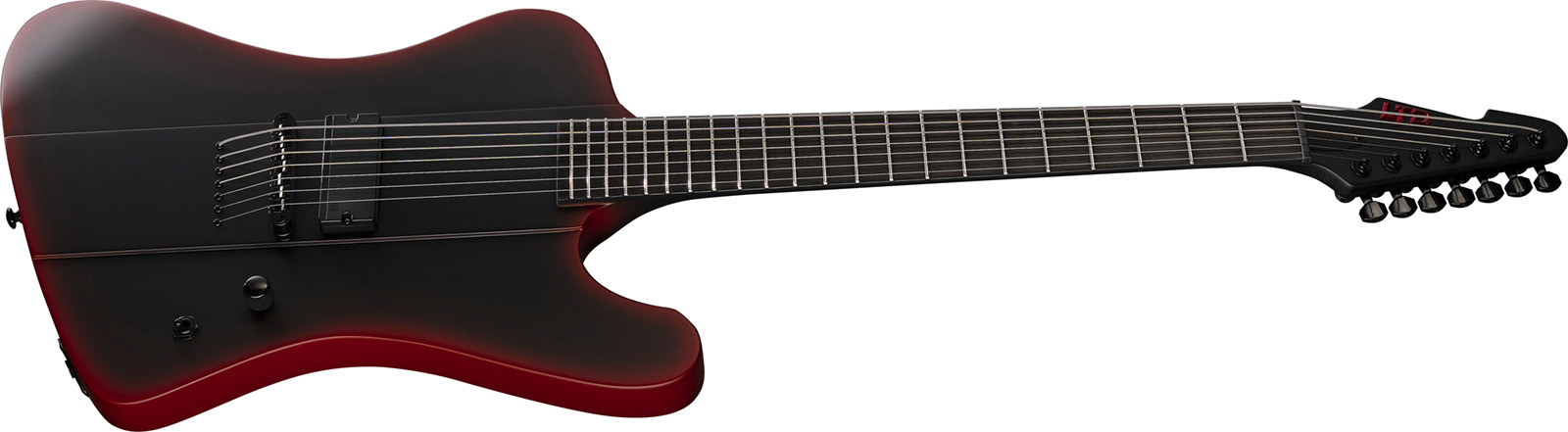 Ltd Phx-7 Baritone Black Metal Series 7-cordes  Ht 1h Eb - Black Red Burst Satin - E-Gitarre aus Metall - Variation 2