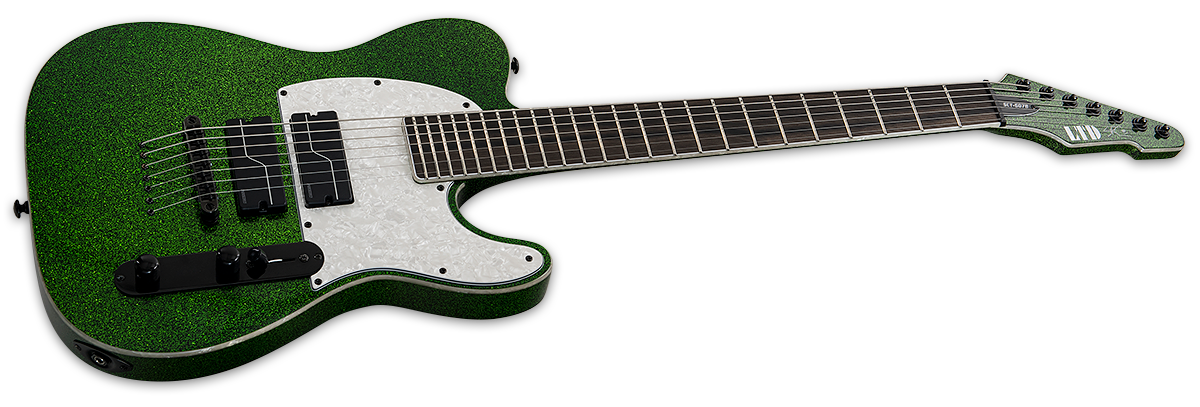 Ltd Sct-607 Baryton Stephen Carpenter - Green Sparkle - 7-saitige E-Gitarre - Variation 2