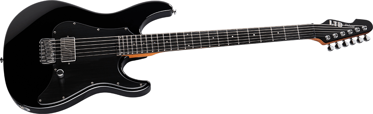 Ltd Sn-1 Baritone Hardtail Fishman Hh Eb - Black - E-Gitarre aus Metall - Variation 2