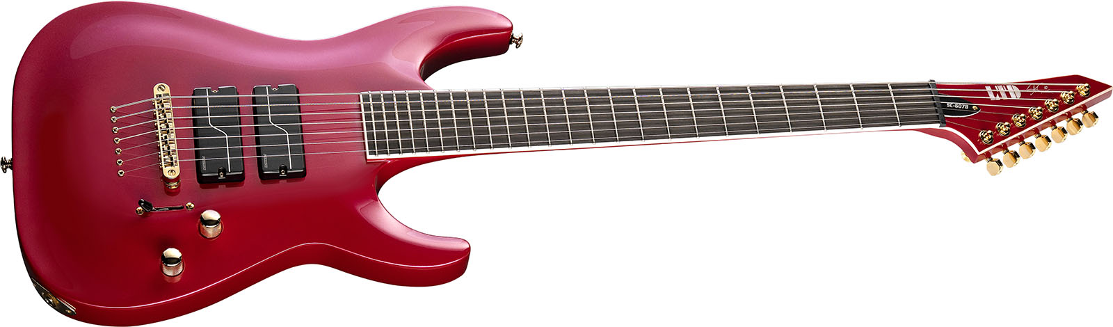 Ltd Stephen Carpenter Sc607 Baritone Signature 7c 2h Fishman Fluence Ht Eb - Magenta - Bariton E-Gitarre - Variation 2