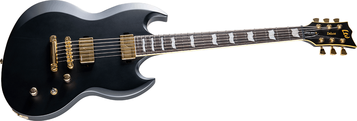 Ltd Viper-1000 Gh Hardtail Fishman Hh Eb - Vintage Black - E-Gitarre aus Metall - Variation 2