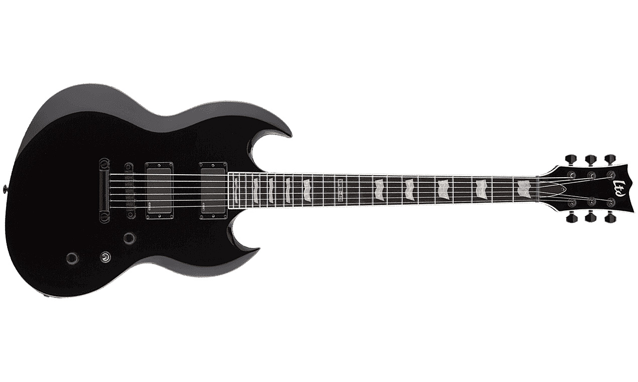 Ltd Viper-401 Hh Emg Ht Rw - Black - Double Cut E-Gitarre - Variation 1