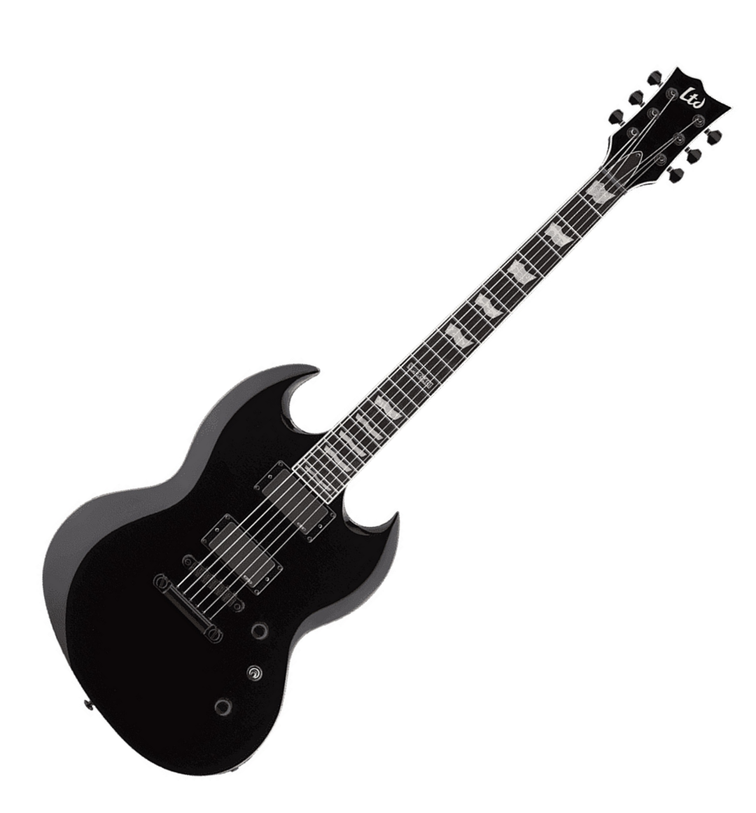 Ltd Viper-401 Hh Emg Ht Rw - Black - Double Cut E-Gitarre - Variation 3