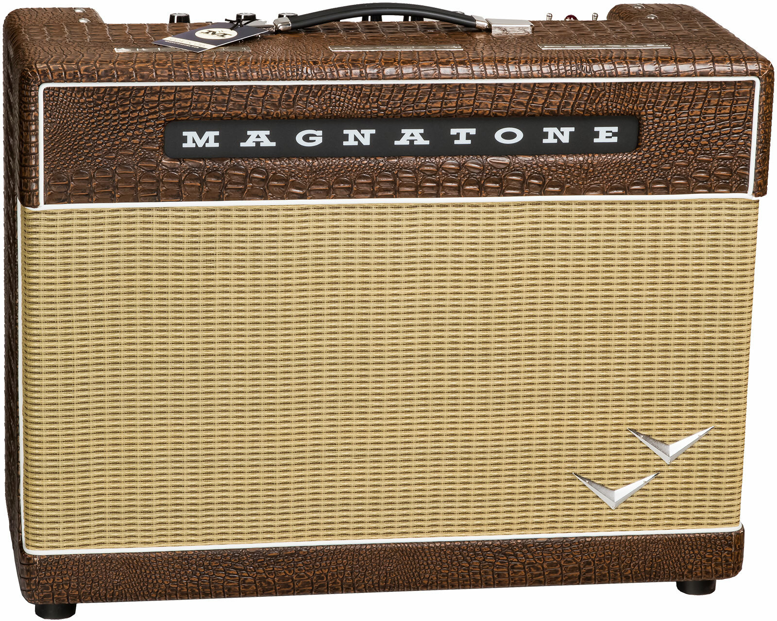 Magnatone Master Collection Super Fifty-nine M-80 Combo 45w 2x12 Croc Ostridge Brown - Combo für E-Gitarre - Main picture