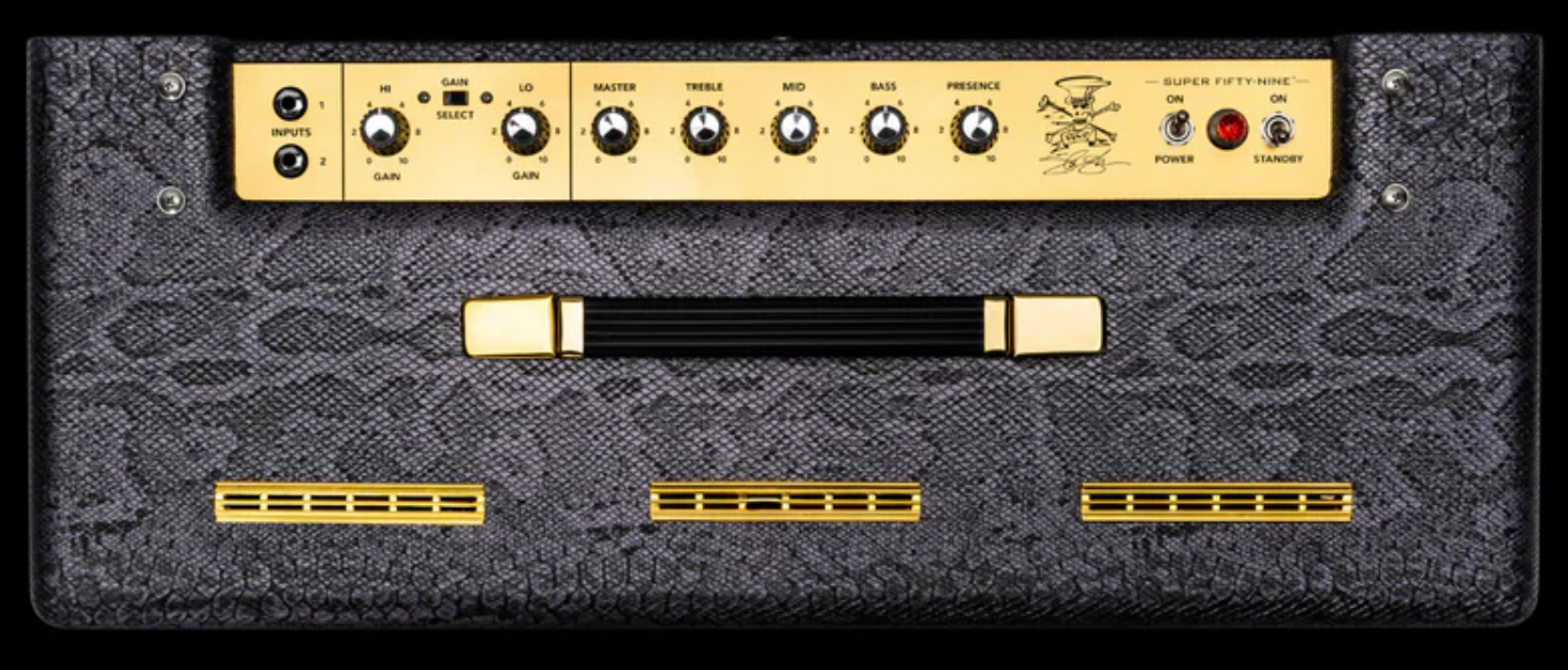 Magnatone Slash Super Fifty-nine M80 212 Combo Signature 45w El84 2x12 Purple Python - Combo für E-Gitarre - Variation 1