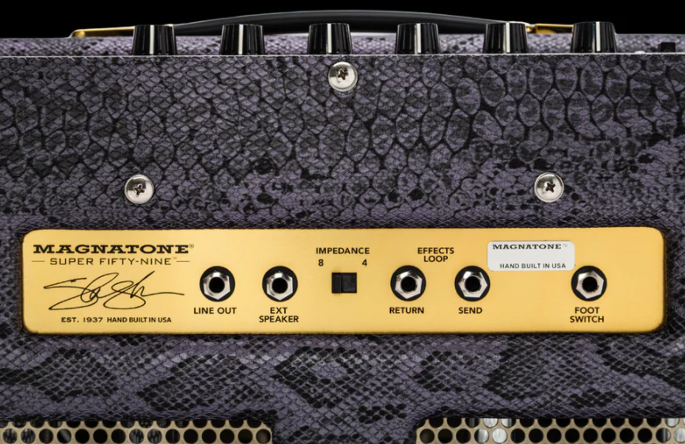 Magnatone Slash Super Fifty-nine M80 212 Combo Signature 45w El84 2x12 Purple Python - Combo für E-Gitarre - Variation 2