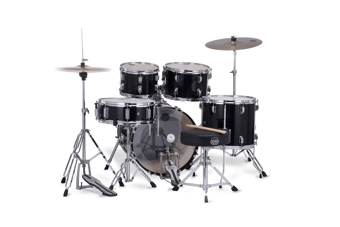 Mapex Comet Fusion 20'' - 5 FÛts - Dark Black - Akustik Schlagzeug Fusion - Variation 1