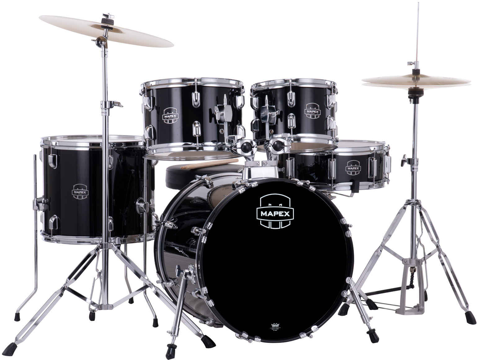 Mapex Comet 18 Jazz Junior Kit - Noir - Junior Akustik Schlagzeug - Main picture