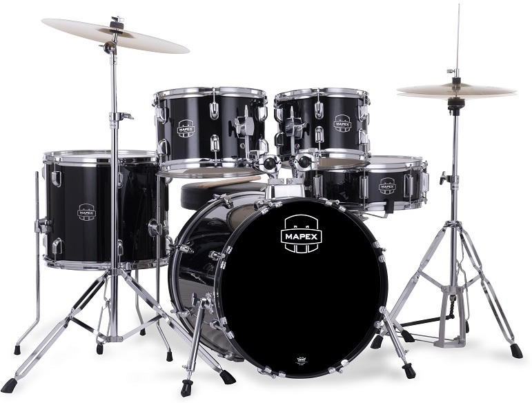 Mapex Comet Fusion 20'' - 5 FÛts - Dark Black - Akustik Schlagzeug Fusion - Main picture