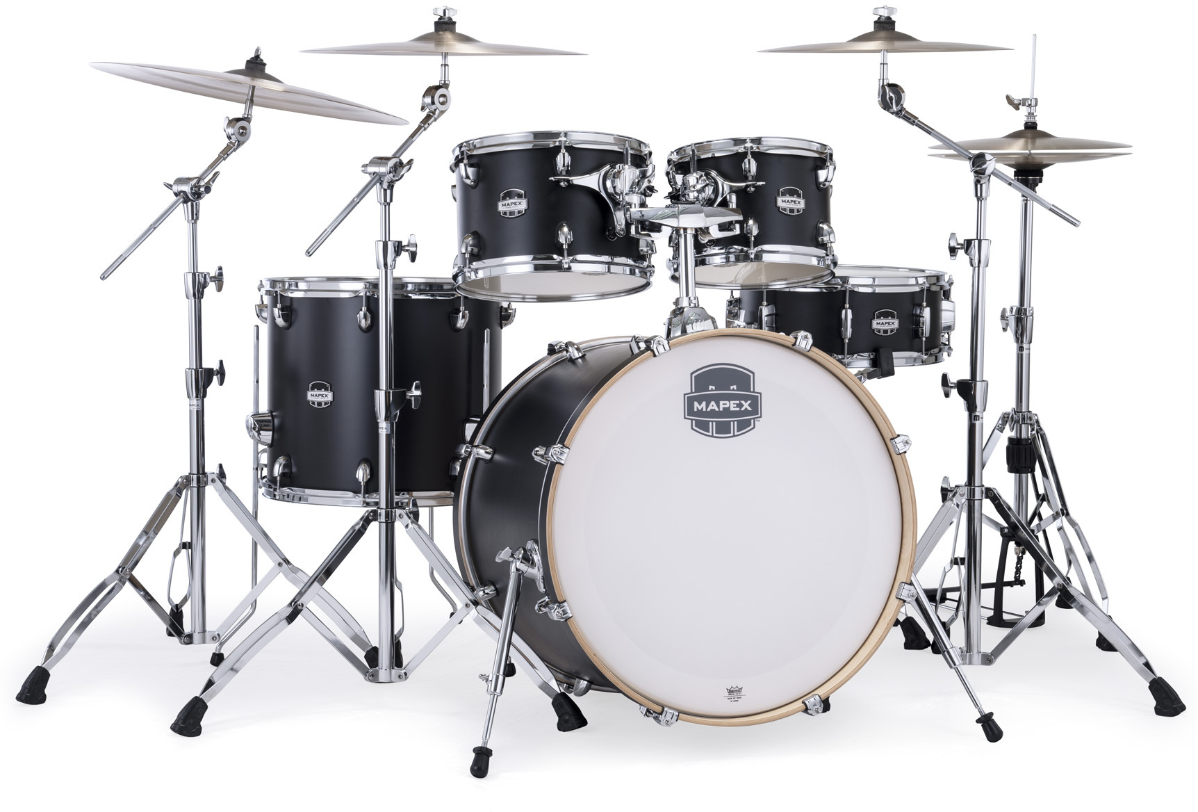 Mapex Mars Maple 22'' / 5f - 5 FÛts - Matte Black - Akustik Schlagzeug Rock - Main picture