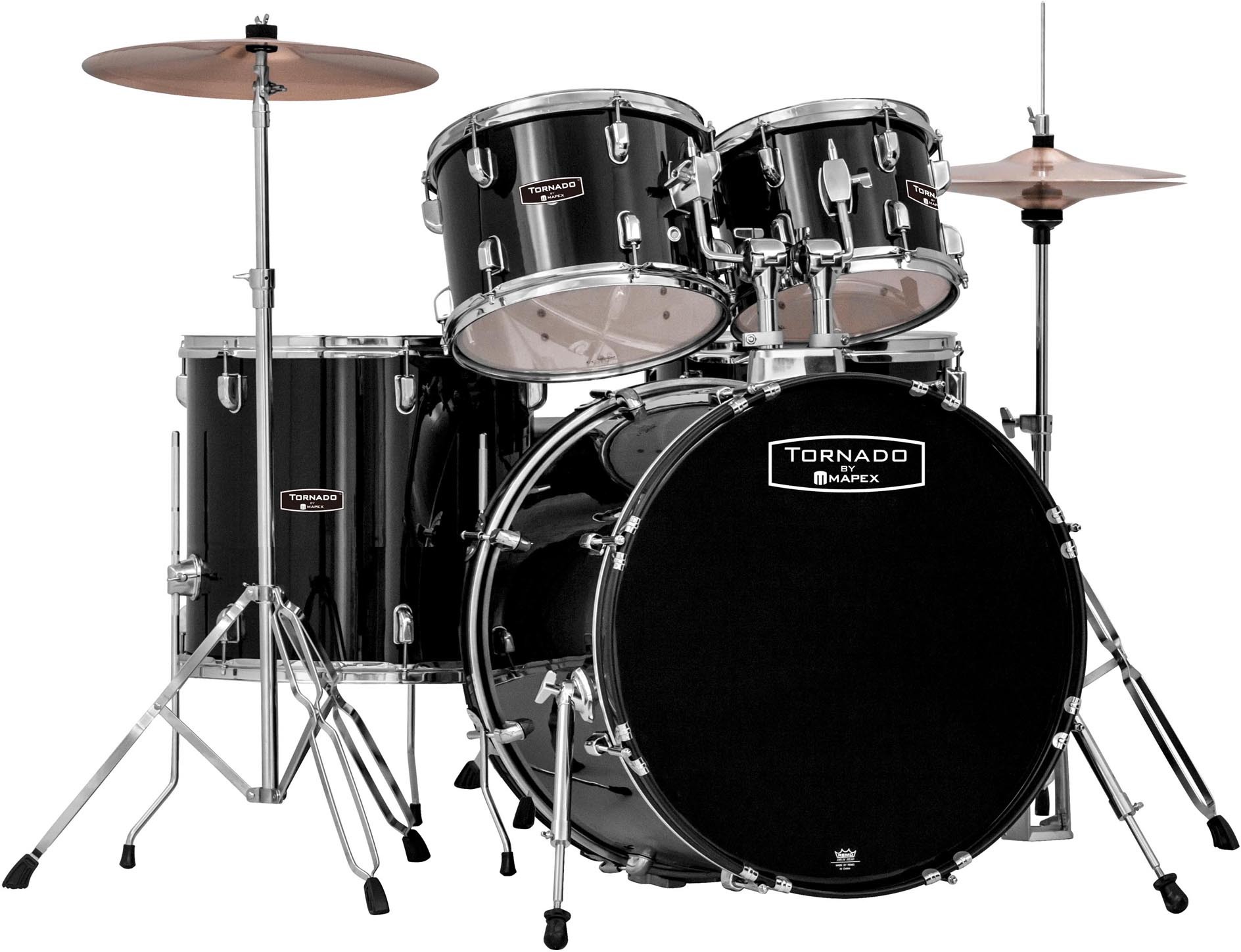 Mapex Tnd5294ftcdk Tornado Standard 22 - 5 FÛts - Black - Akustik Schlagzeug Fusion - Main picture