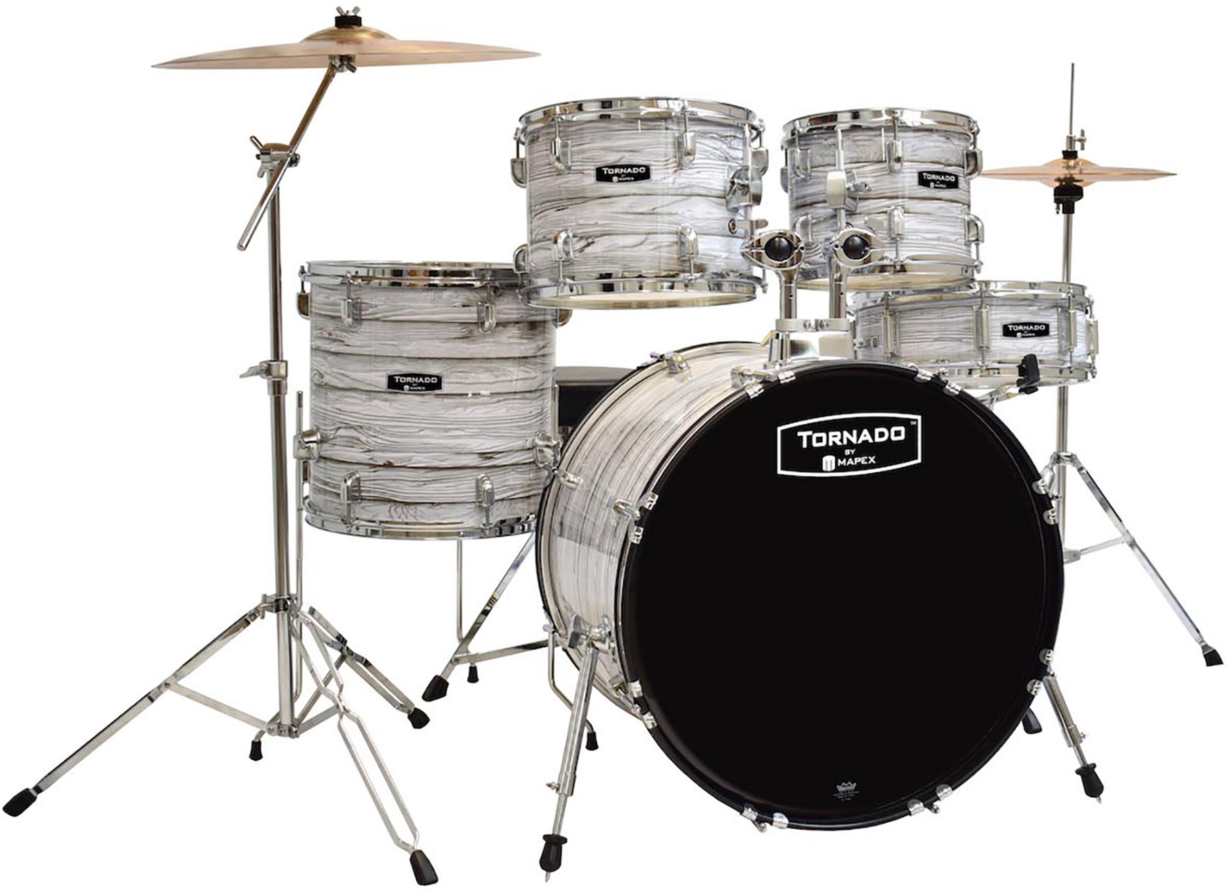 Mapex Tnd5294ftcfi Tornado Stage 22 - Wood Grain White - Bühne Akustik Schlagzeug - Main picture