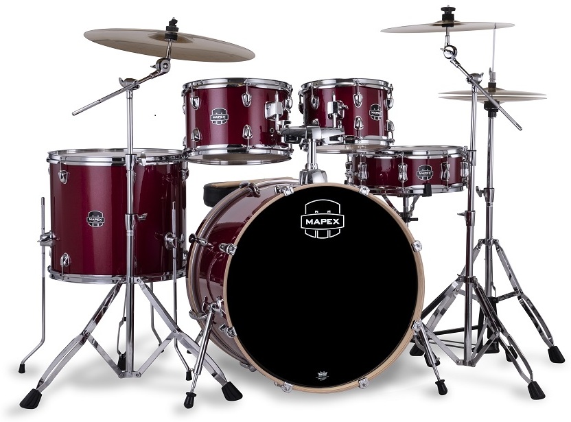 Mapex Venus Fusion 20'' - 5 FÛts - Crimson Red Sparkle - Akustik Schlagzeug Fusion - Main picture