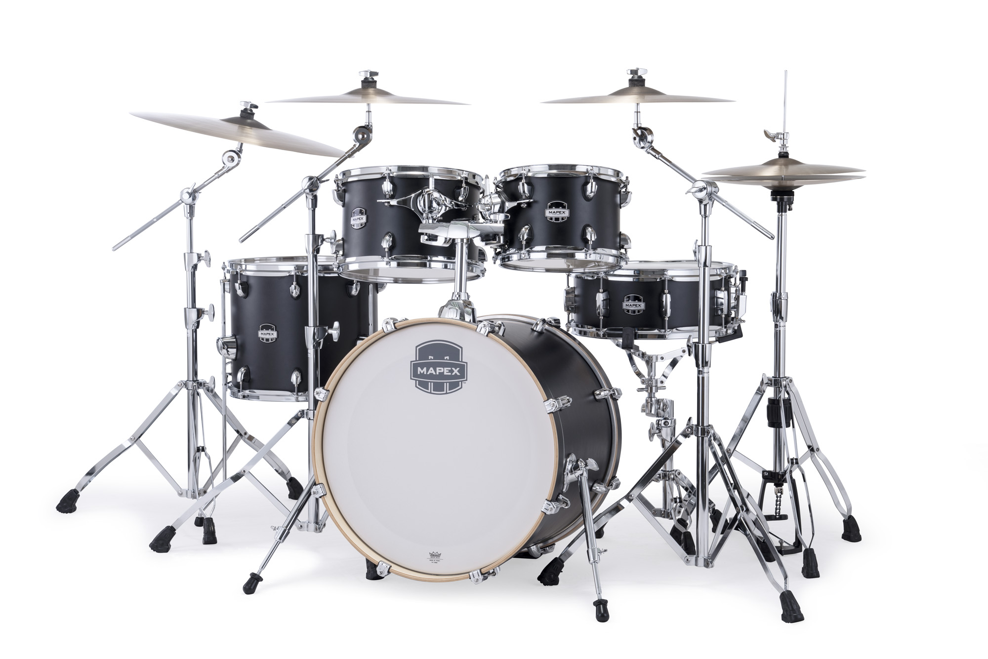 Mapex Mars Maple 20'' / 5f - 5 FÛts - Matte Black - Akustik Schlagzeug Fusion - Variation 1