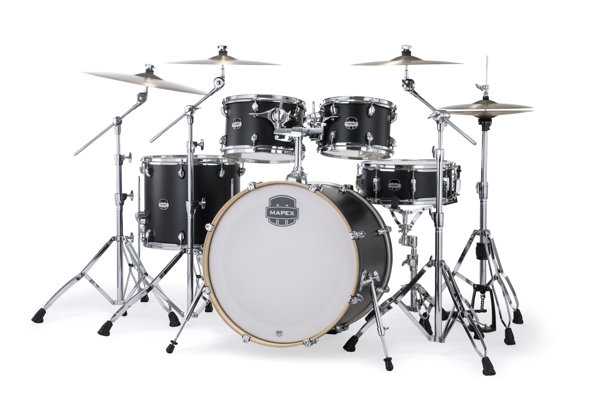 Mapex Mars Maple 22'' / 5f - 5 FÛts - Matte Black - Akustik Schlagzeug Rock - Variation 1