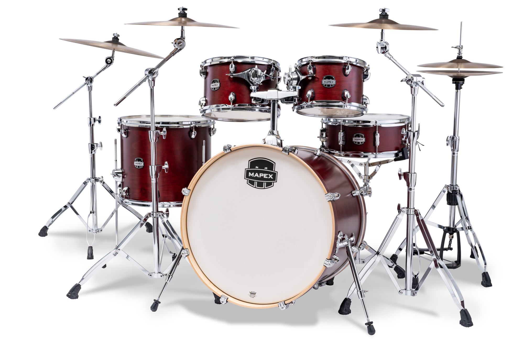 Mapex Mars Maple 22'' / 5f - 5 FÛts - Merlot Satin - Akustik Schlagzeug Rock - Variation 1