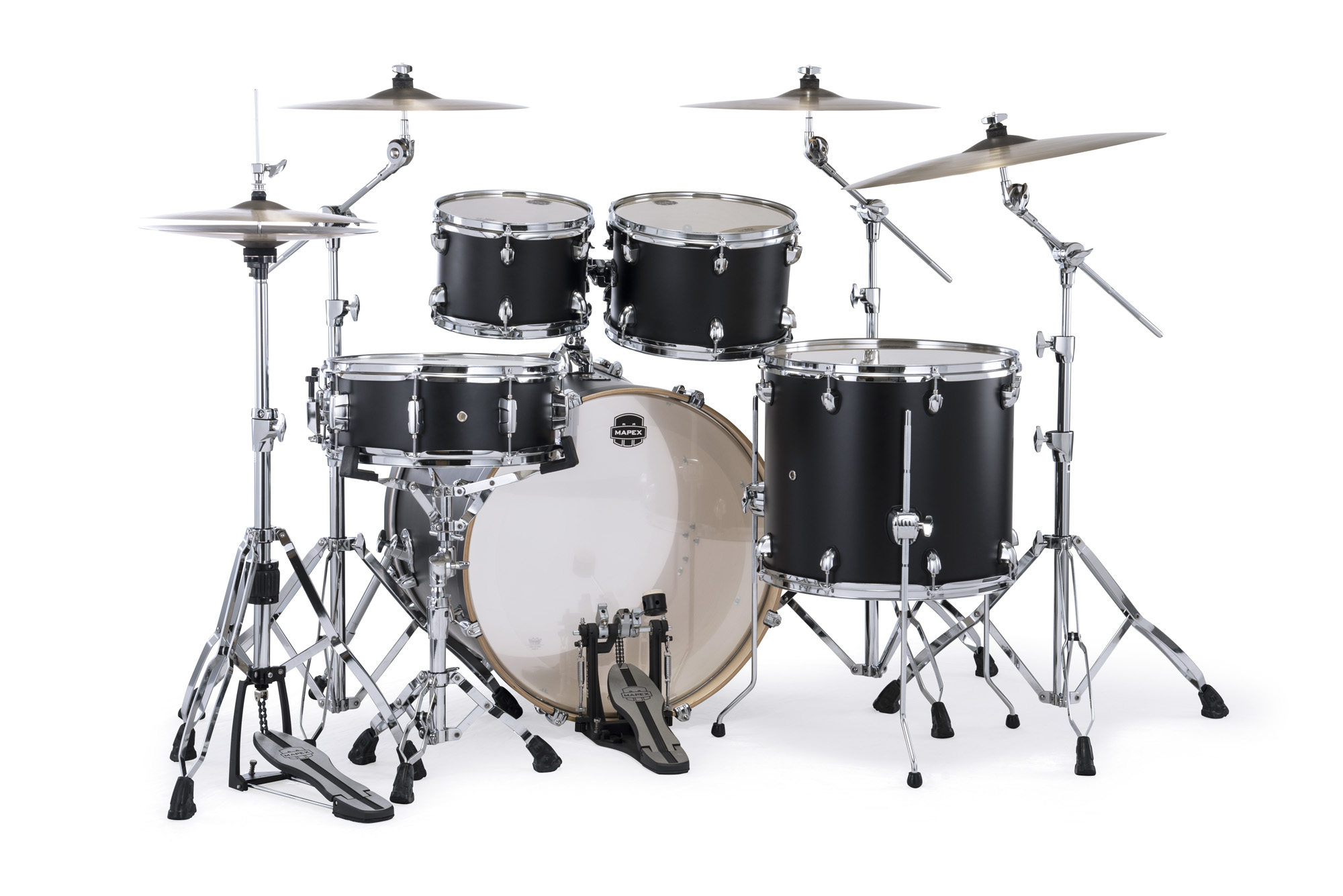 Mapex Mars Maple 22'' / 5f - 5 FÛts - Matte Black - Akustik Schlagzeug Rock - Variation 2